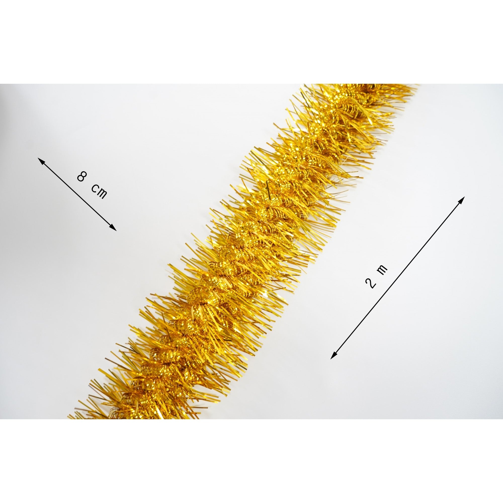 Beteala Craciun, aur, marimea: 2 m x 8 cm material:folie PVC, interior/exterior