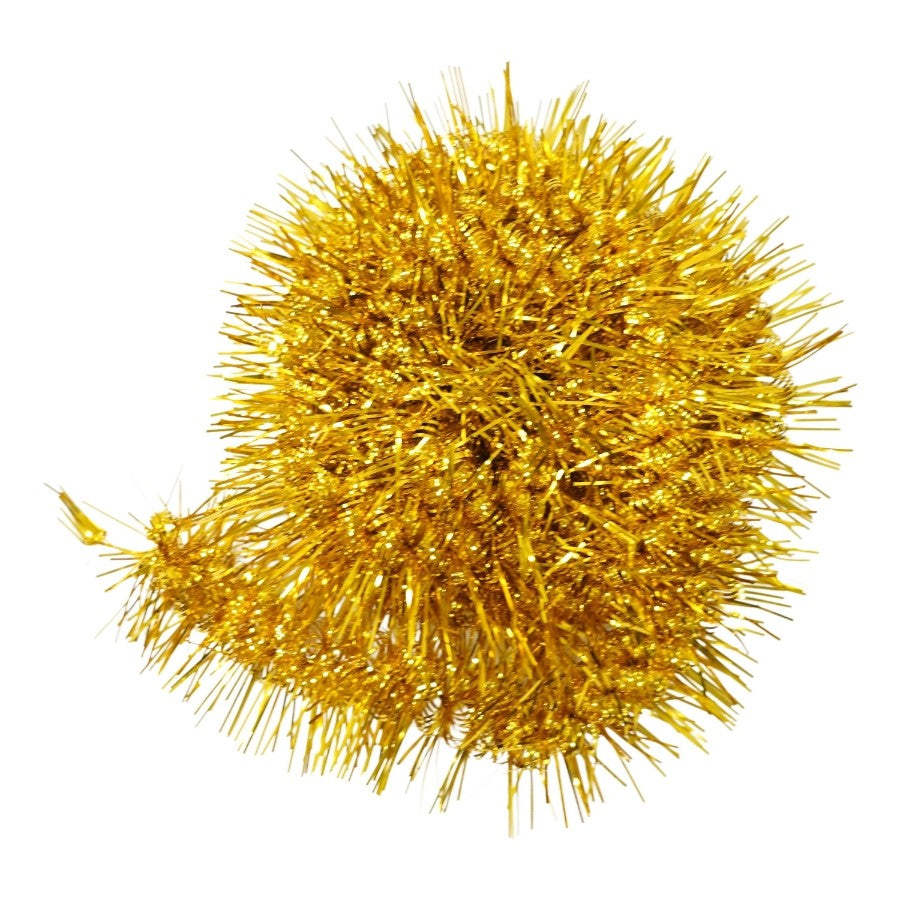 Beteala Craciun, aur, marimea: 2 m x 8 cm material:folie PVC, interior/exterior