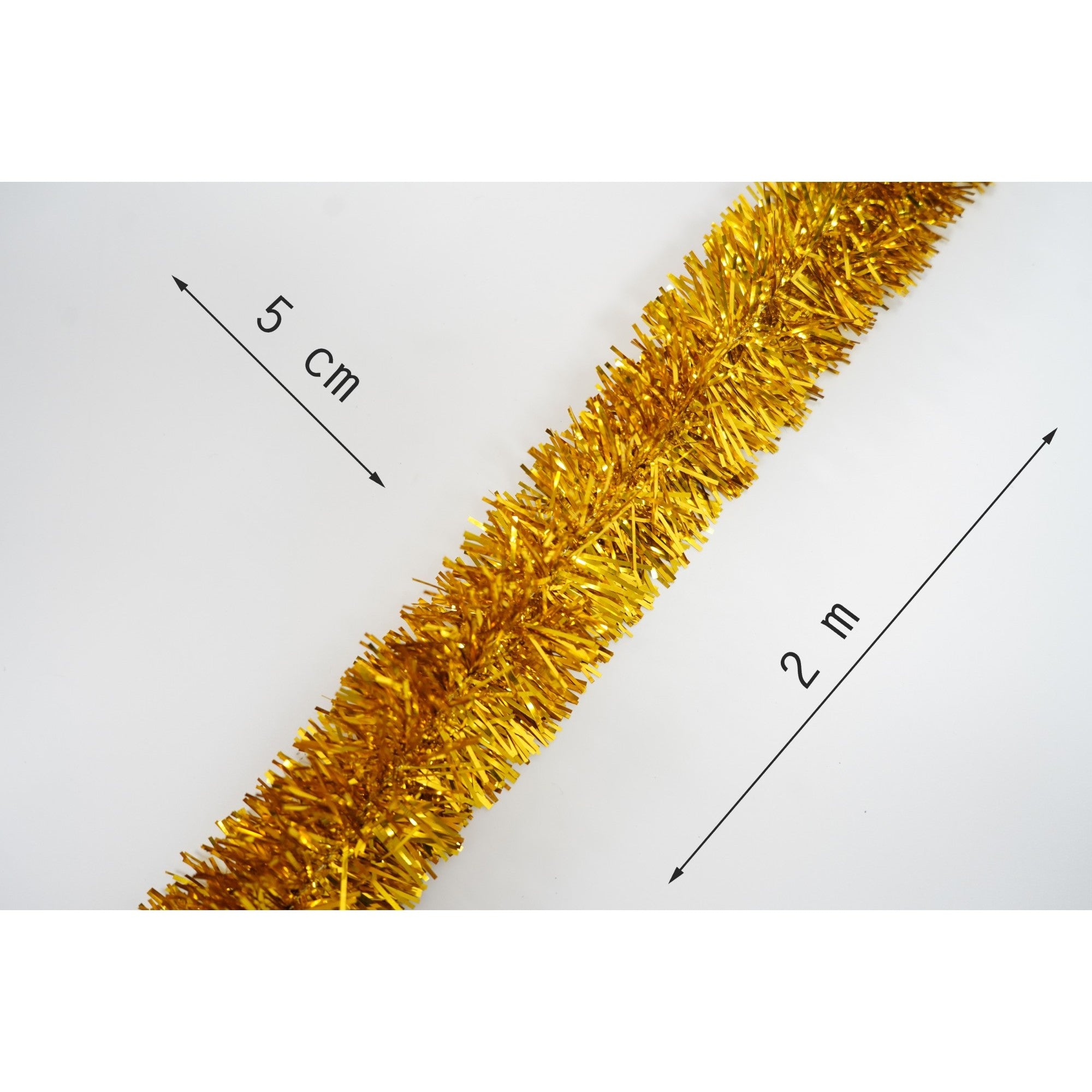 Beteala Craciun, auriu, marimea: 2 m x 5 cm material:folie PVC, interior/exterior