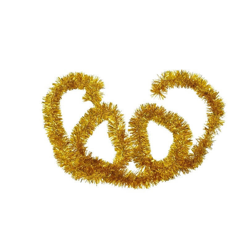 Beteala Craciun, auriu, marimea: 2 m x 5 cm material:folie PVC, interior/exterior