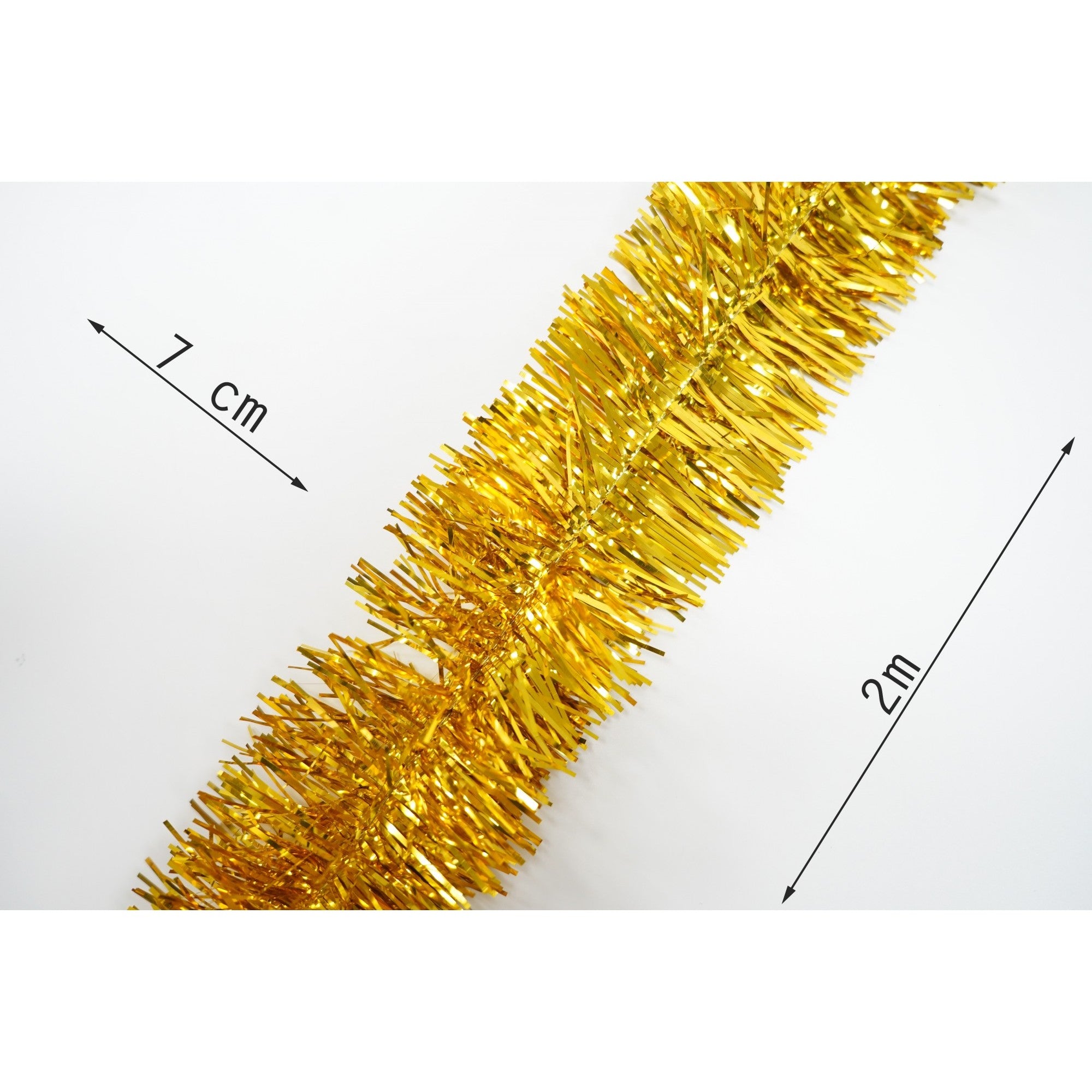 Beteala Craciun, auriu, marimea: 2 m x 7 cm material:folie PVC, interior/exterior