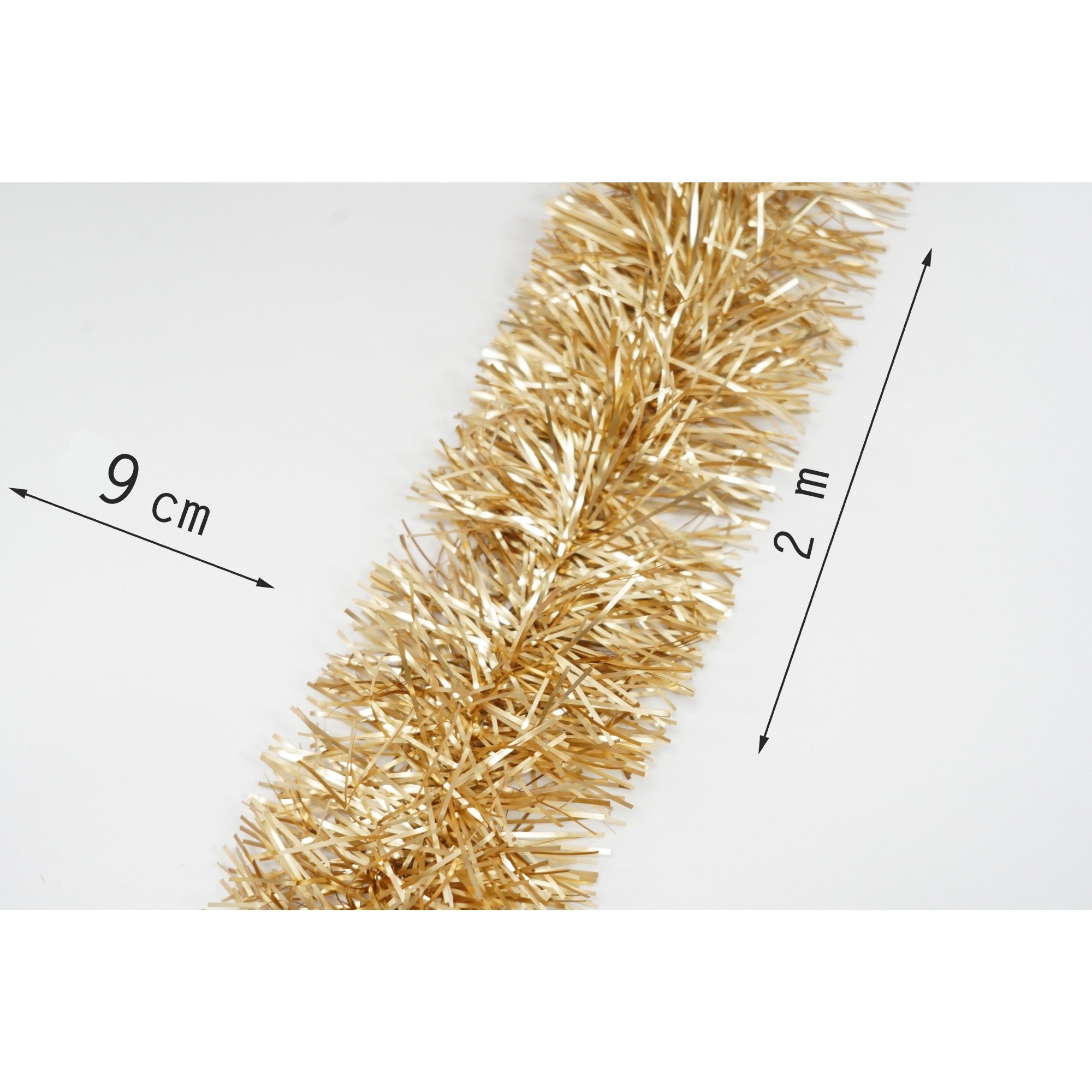 Beteala Craciun, auriu, marimea: 2 m x 9 cm material:folie PVC, interior/exterior