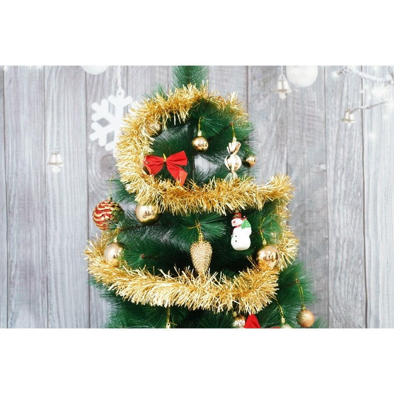 Beteala Craciun, auriu, marimea: 2 m x 9 cm material:folie PVC, interior/exterior