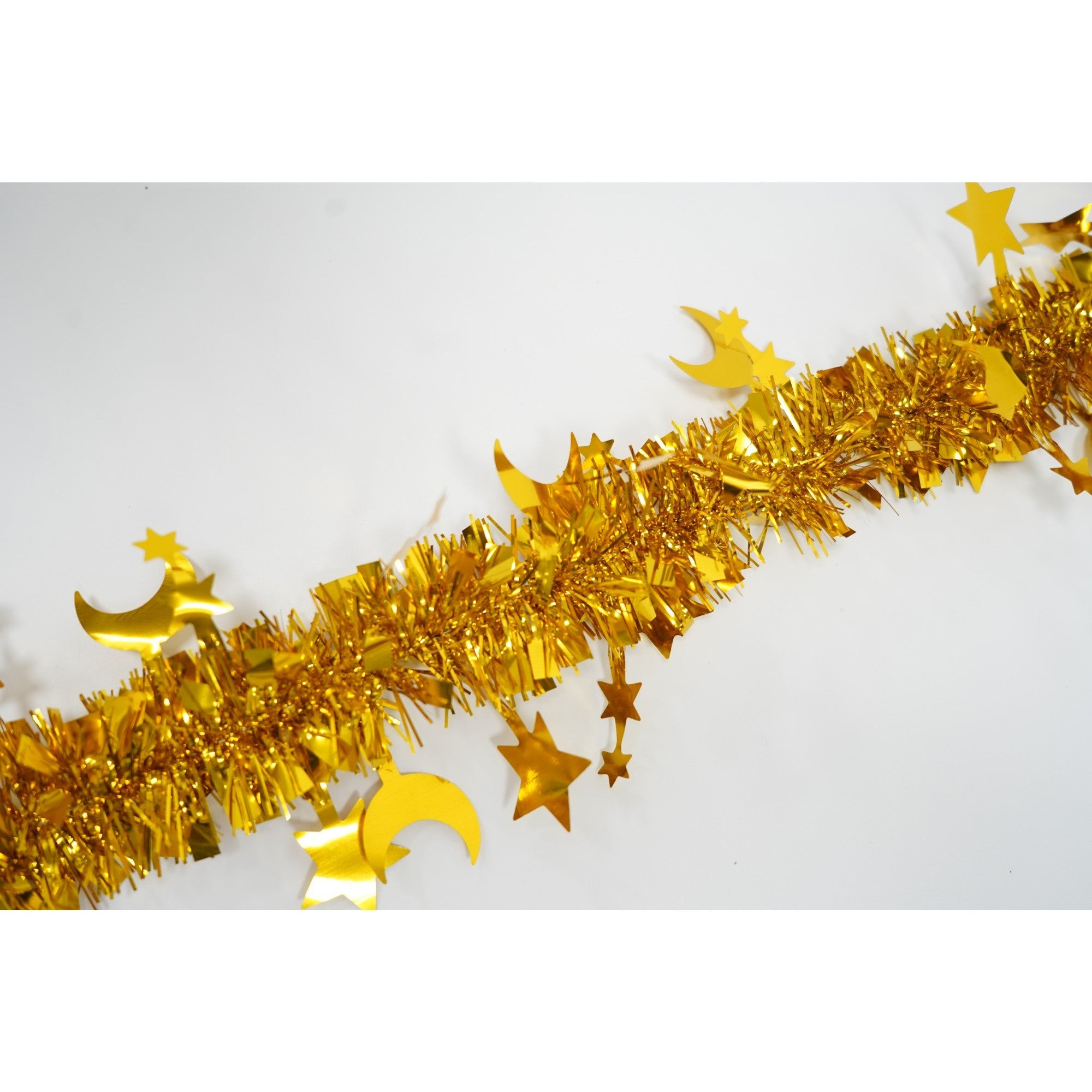 Beteala Craciun, auriu, marimea: 2 m x 9 cm x 5 cm material:folie PVC, interior/exterior