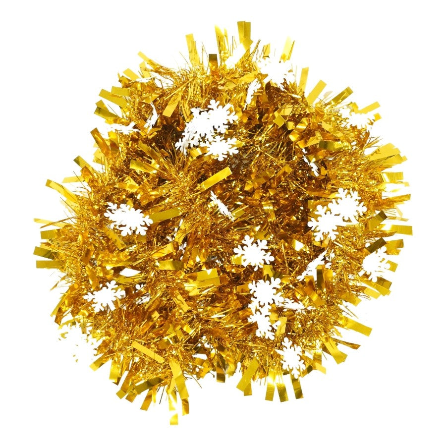Beteala Craciun, auriu, marimea: 2 m x 9 cm x 9 cm material:folie PVC, interior/exterior
