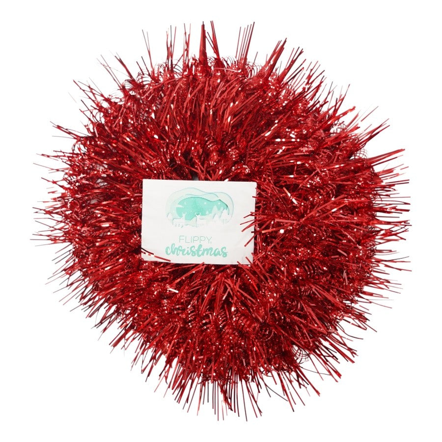 Beteala Craciun, roșu, marimea: 2 m x 8 cm material:folie PVC, interior/exterior