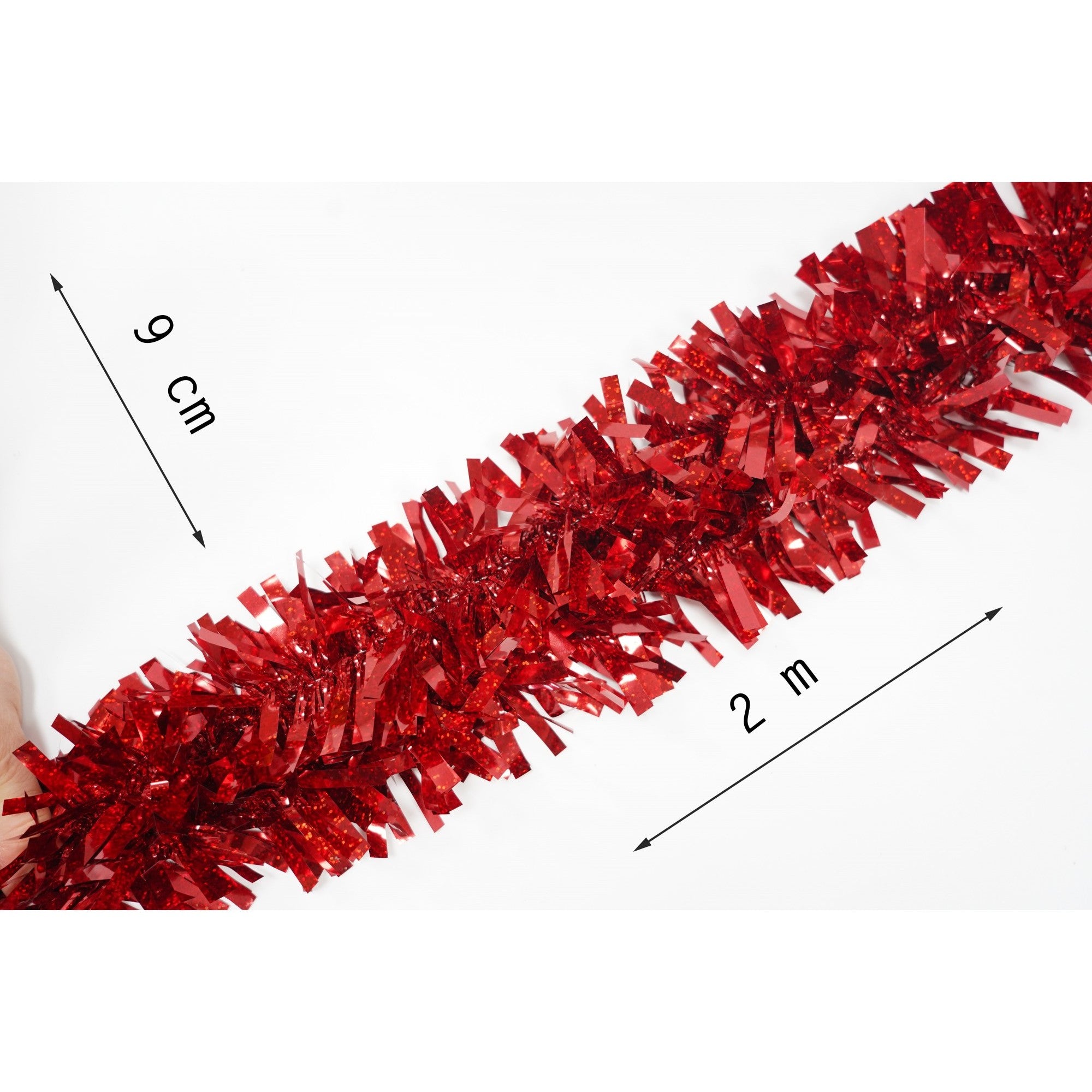Beteala Craciun, roșu, marimea: 2 m x 9 cm material:folie PVC, interior/exterior