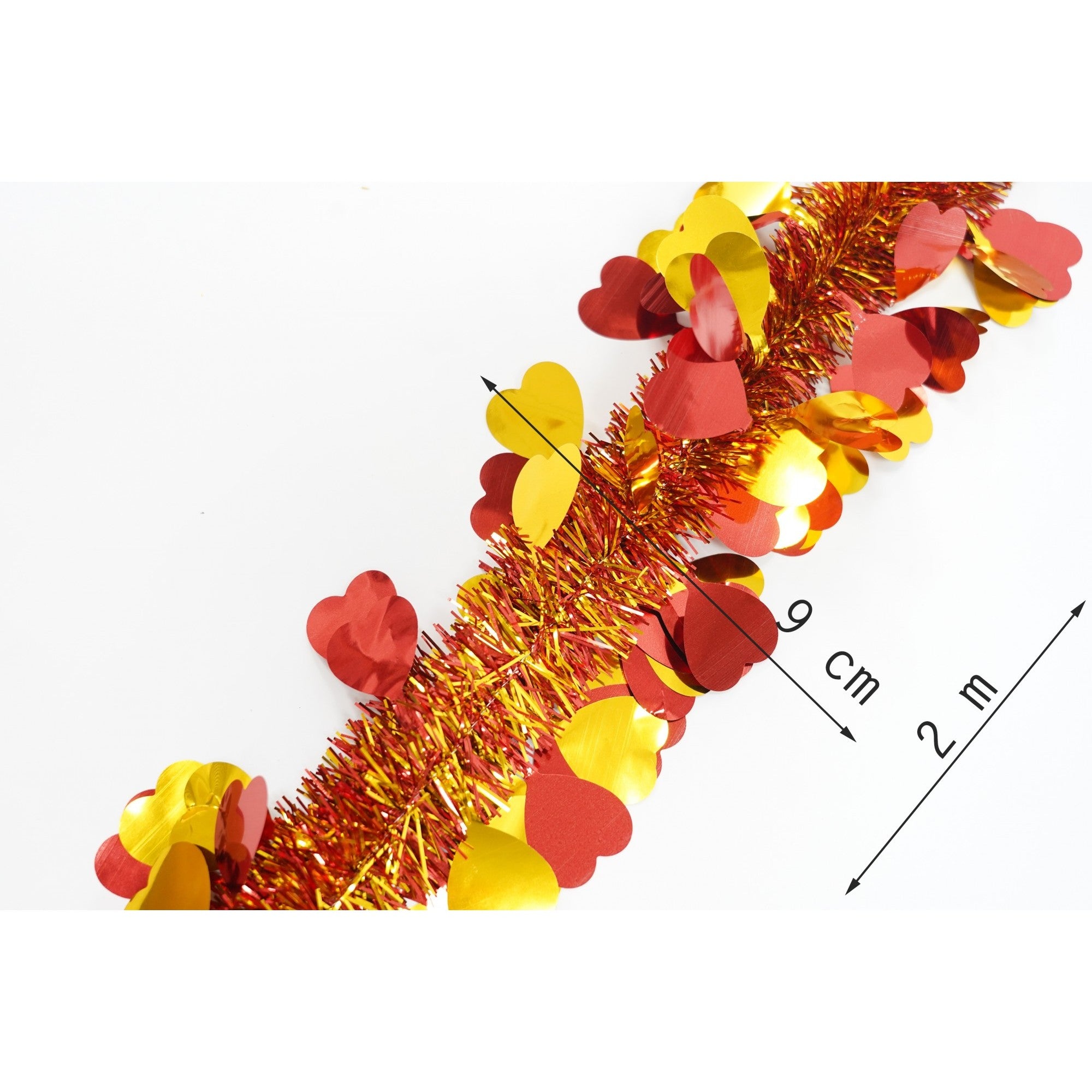 Beteala Craciun, roșu, marimea: 2 m x 9 cm x 9 cm material:folie PVC, interior/exterior
