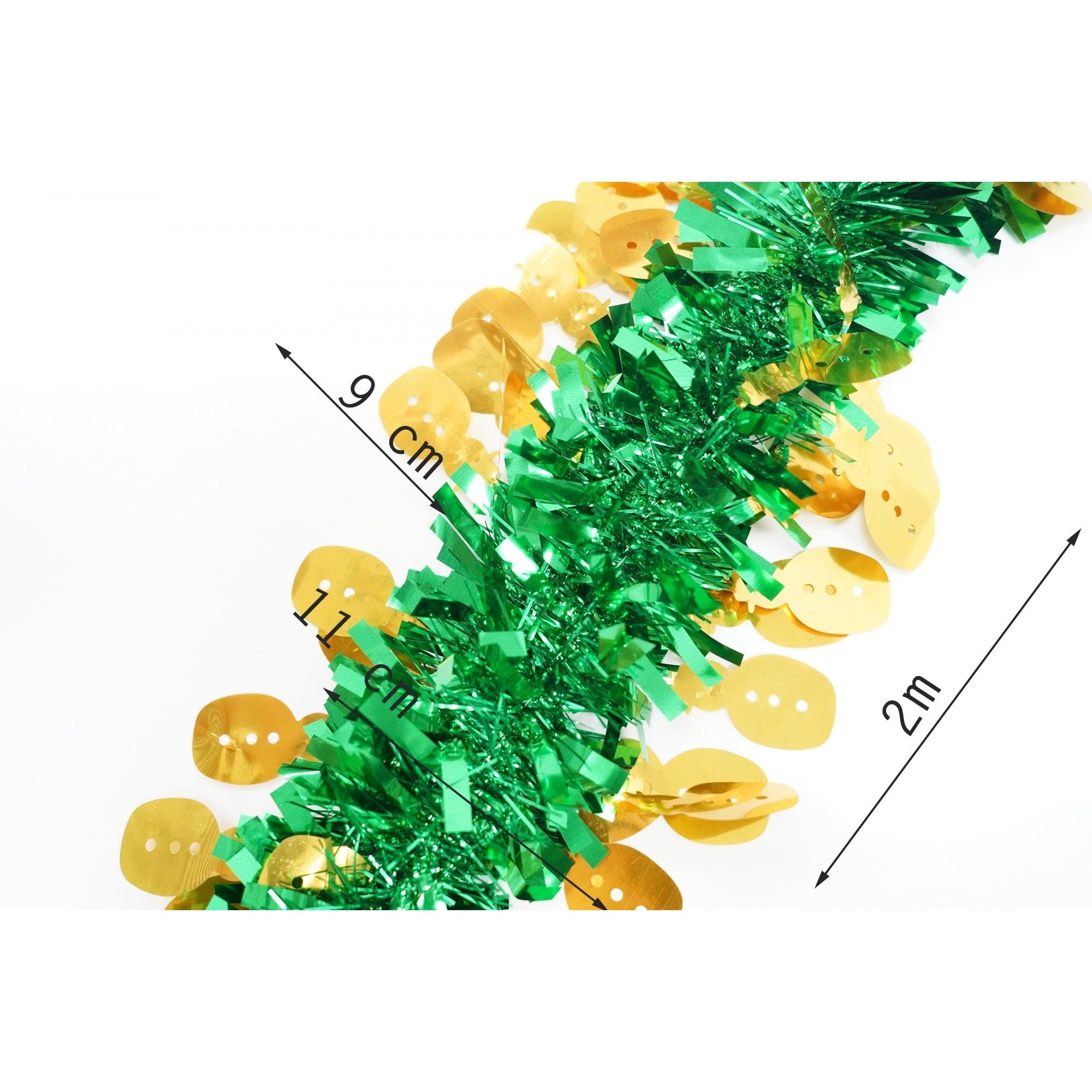 Beteala Craciun, verde, marimea: 2 m x 11 cm x 9 cm material:folie PVC, interior/exterior)