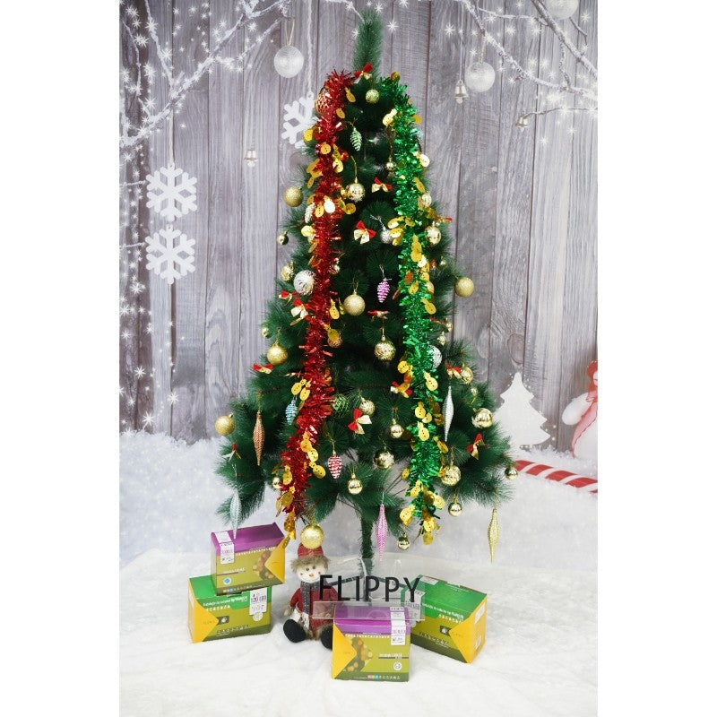 Beteala Craciun, verde, marimea: 2 m x 11 cm x 9 cm material:folie PVC, interior/exterior)