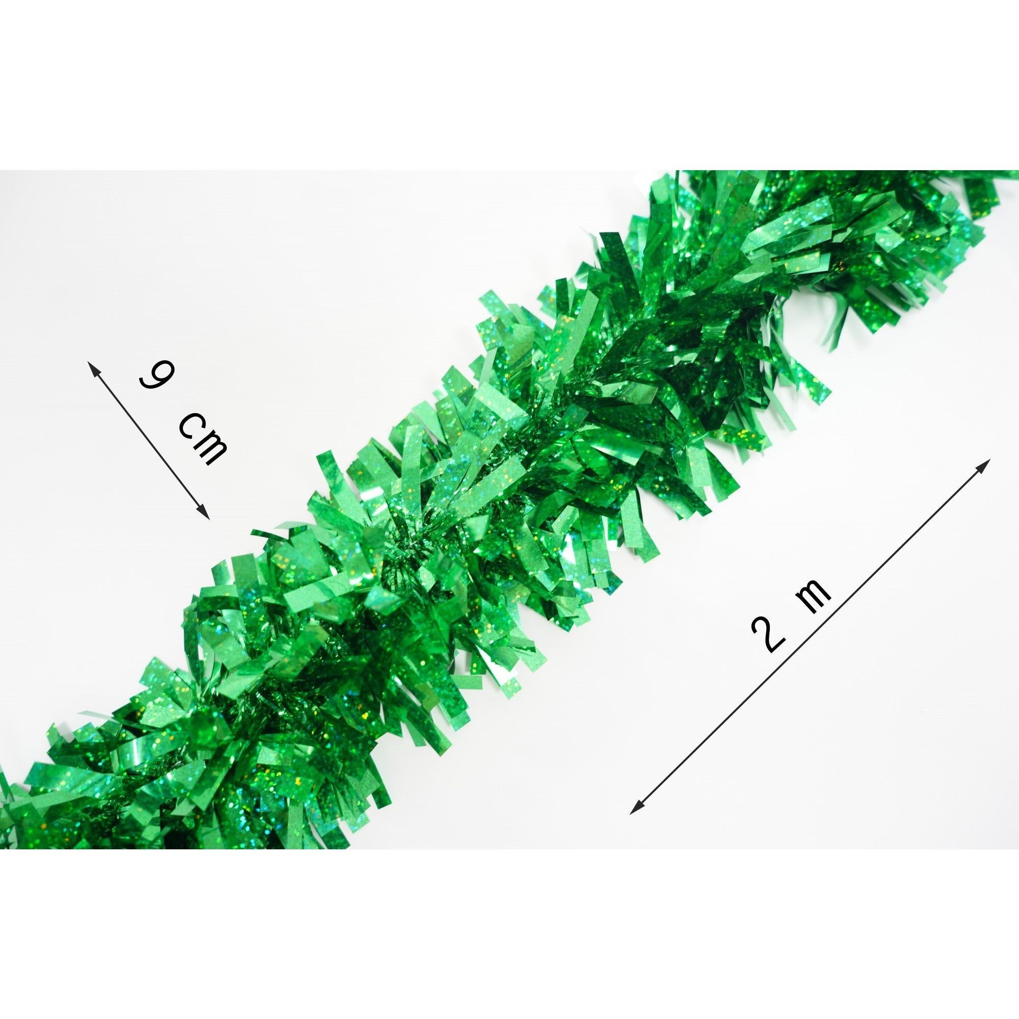 Beteala Craciun, verde, marimea: 2 m x 9 cm material:folie PVC, interior/exterior