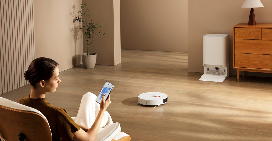 Robot de aspirare Xiaomi X20+ EU BHR8124EU, 6000Pa, colectare automata a prafului in 10 secunde, rezervor de apa 4 l, 75 W, alb "BHR8124EU "