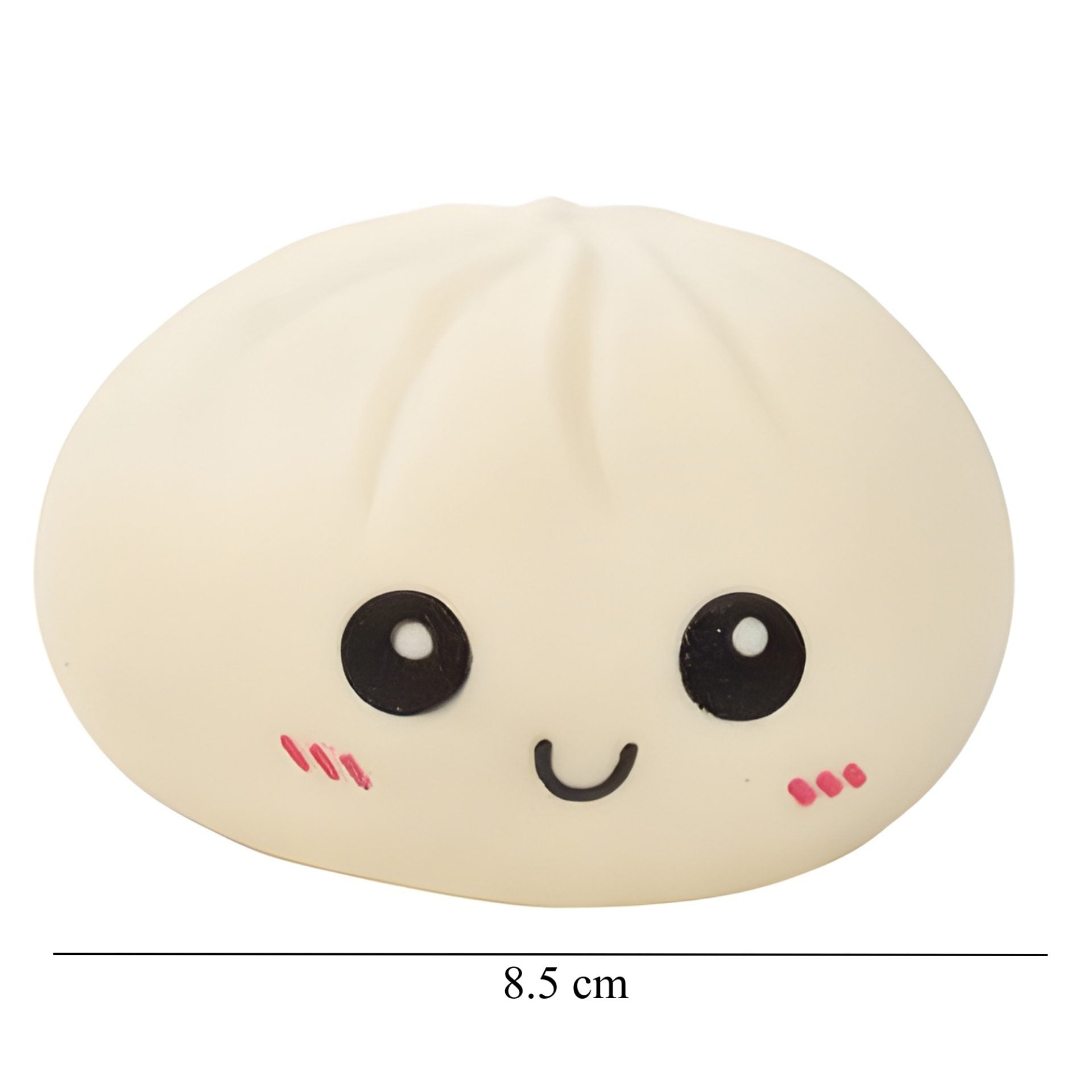 Jucarie Antistres Dumpling, Squishy Gigant, Model Galusca, cu Revenire Lenta, Jucarie Senzoriala Interactiva pentru Copii si Adulti, 8.5 cm, Alb/Crem