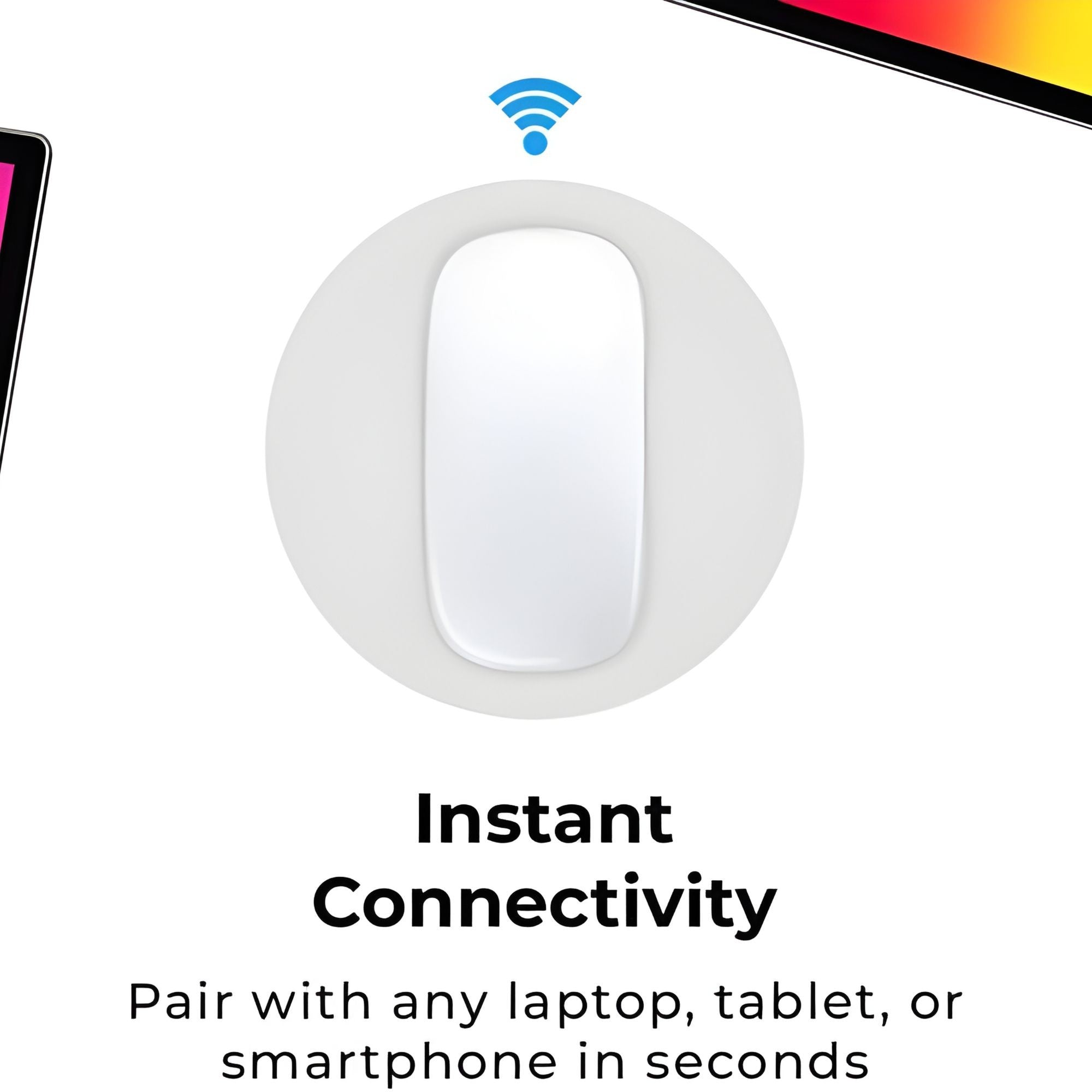 Mouse Wireless cu Gesturi, Bluetooth, Reincarcabil, Ultra Subtire, 1600 DPI, Silentios, Design Elegant si Compact, Compatibil cu Laptop/PC, Telefon si Tableta, Ideal pentru Birou si Calatorii, Alb