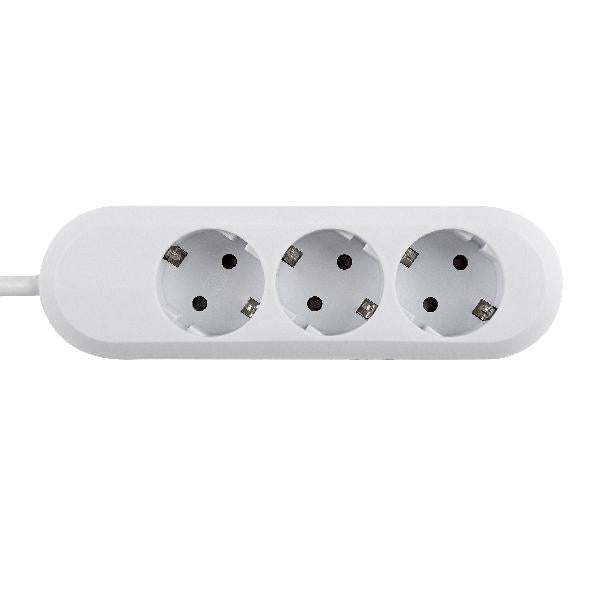 PRELUNGITOR Bachmann, Schuko x 3, conectare prin Schuko (T), cablu 3 m, fara protectie, alb, "BM-387.271R"
