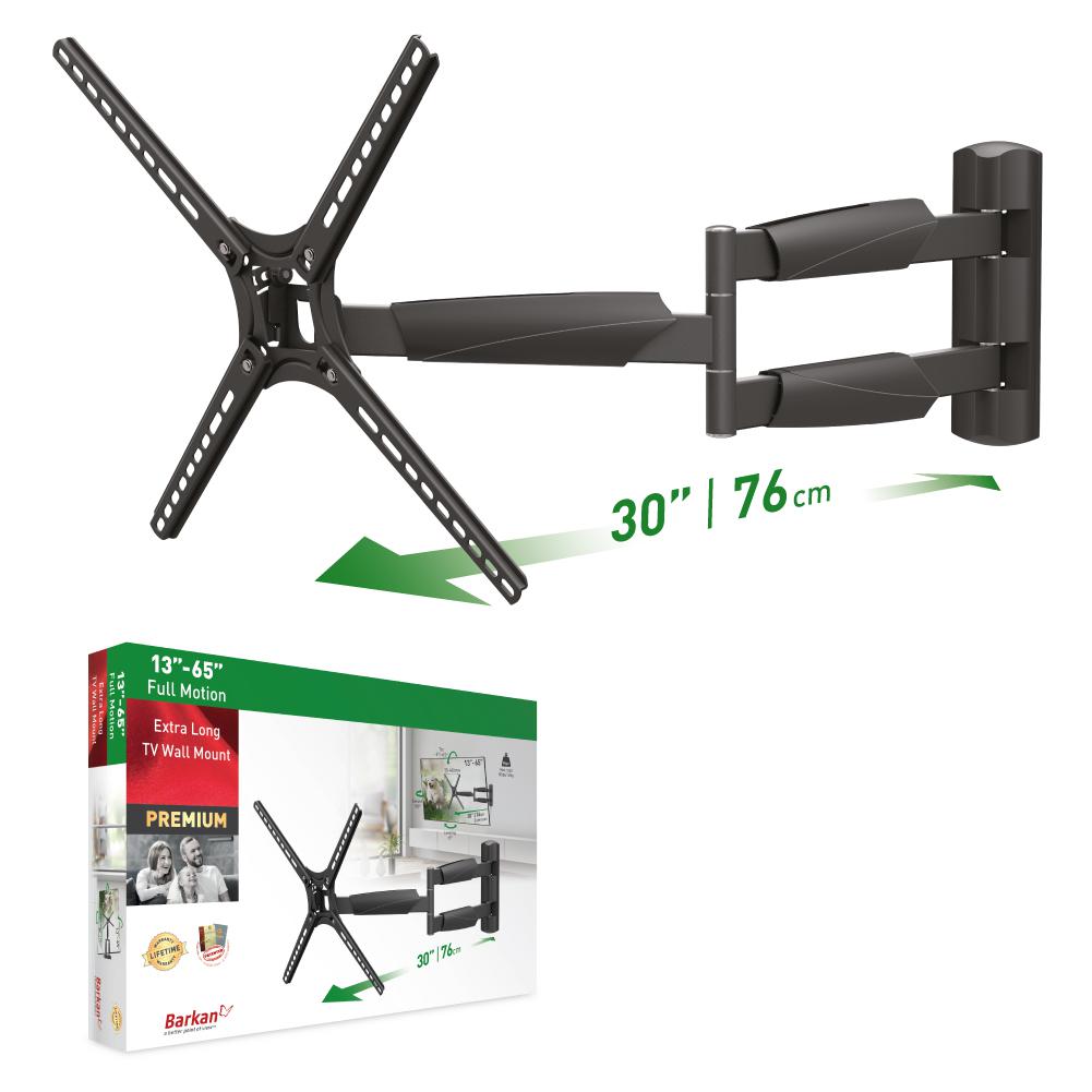 Barkan TV Wall Mount 13"- 65" Black "BM343XL"