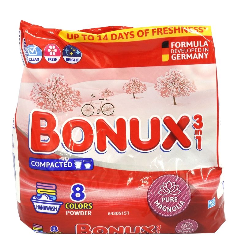 Bonux Detergent Manual 400 g 3in1 Pure Magnolia 8 spalari