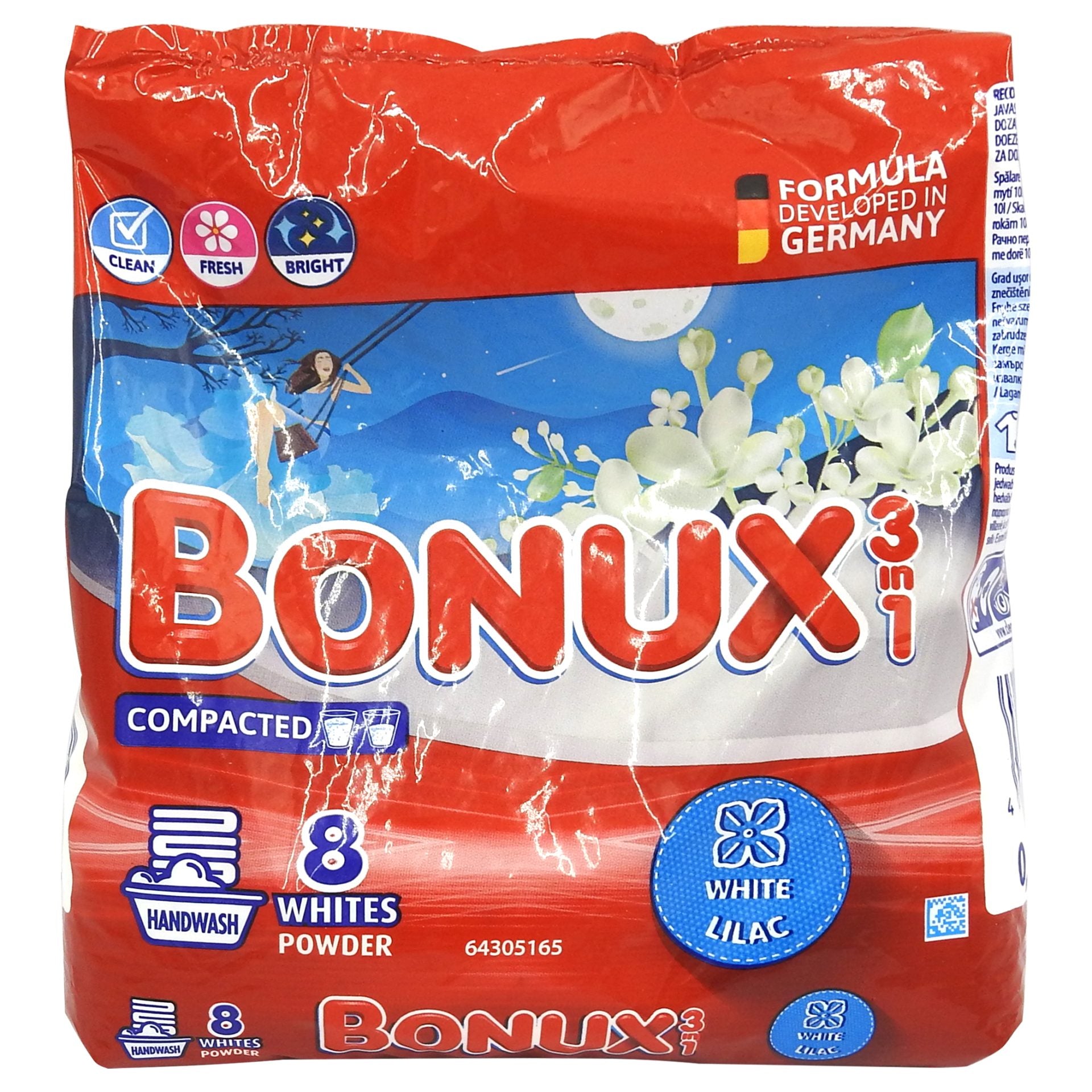 Bonux Detergent Manual 400 g 3in1 White Liliac 8 spalari