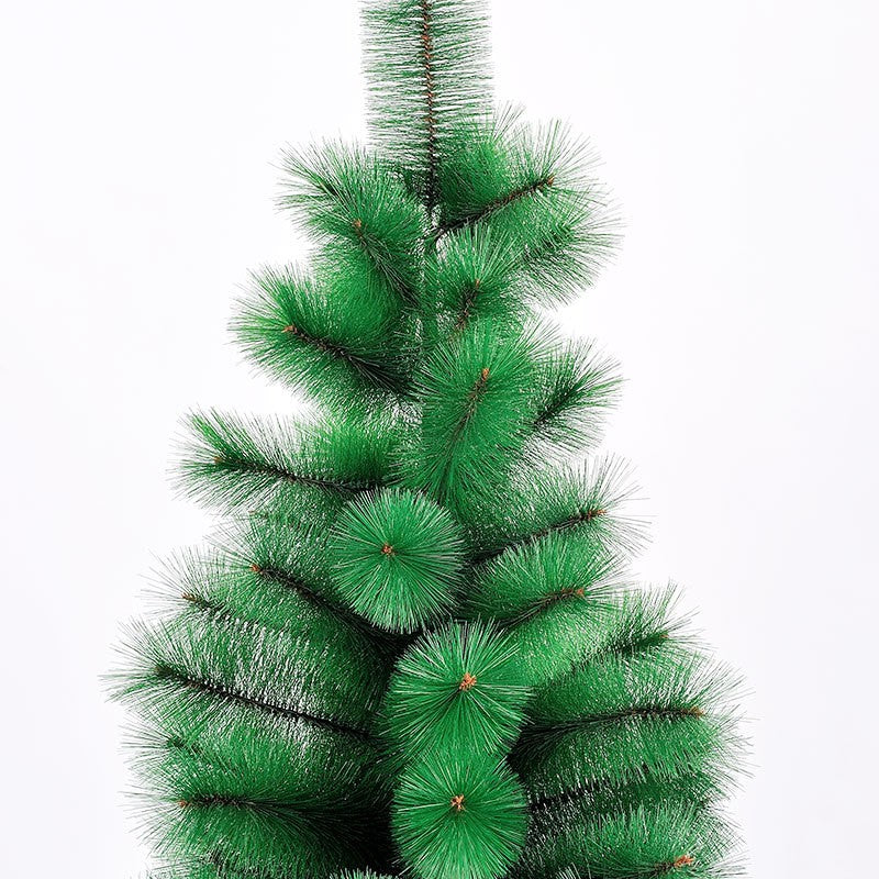 Brad artificial de Craciun tip pin, clasic, pentru interior/exterior, inaltime 120 cm, verde, suport metalic inclus