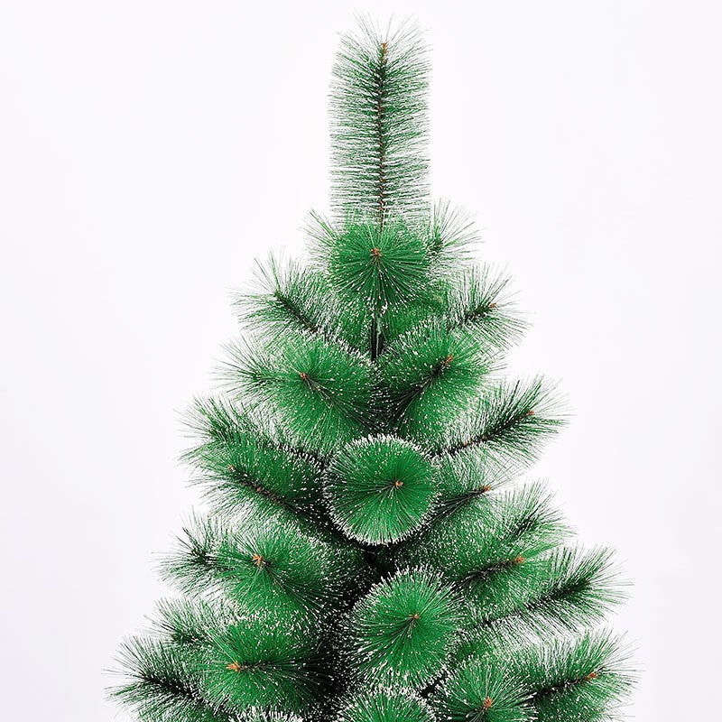 Brad artificial de Craciun tip pin nins, pentru interior/exterior, inaltime 120 cm, verde, suport metalic inclus