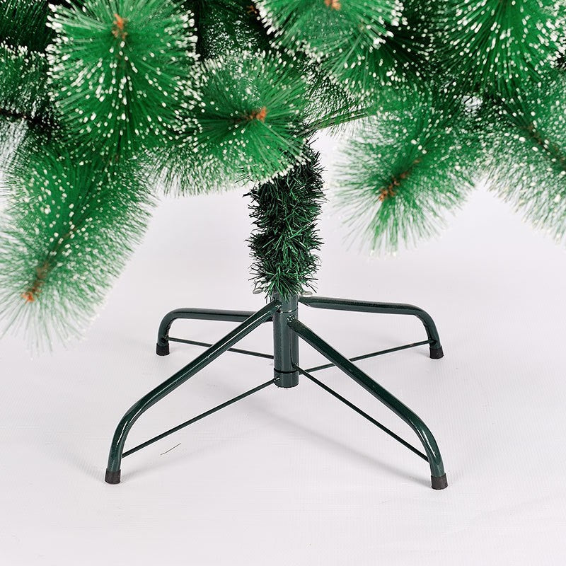Brad artificial de Craciun tip pin nins, pentru interior/exterior, inaltime 90 cm, verde, suport pastic inclus