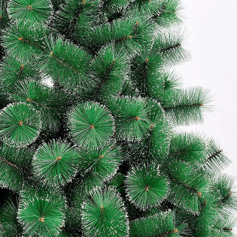 Brad artificial de Craciun tip pin nins, pentru interior/exterior, inaltime 90 cm, verde, suport pastic inclus