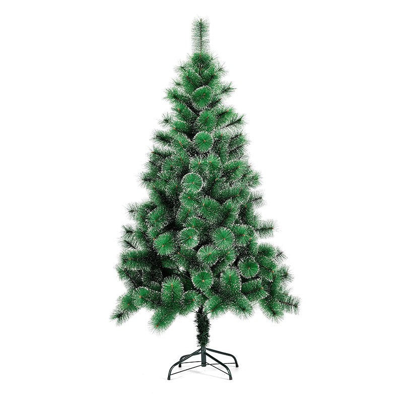 Brad artificial de Craciun tip pin nins, pentru interior/exterior, inaltime 90 cm, verde, suport pastic inclus