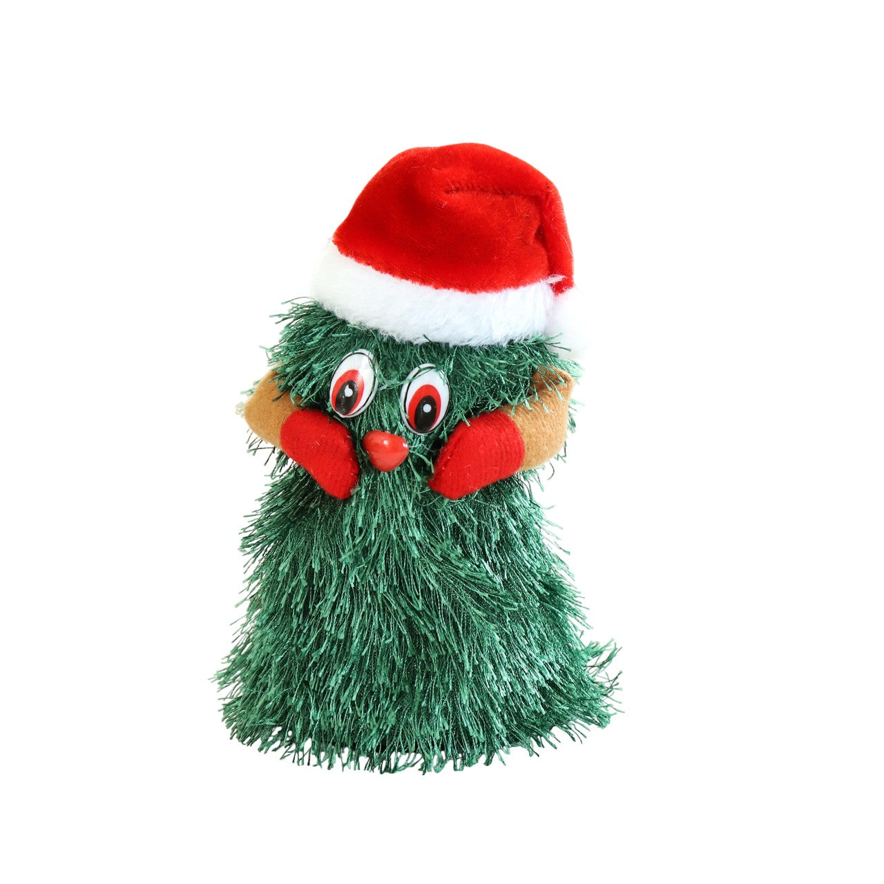 Bradut Dansator si Cantaret, Decoratiune de Craciun, Jucarie Interactiva, 16 cm Inaltime, Verde