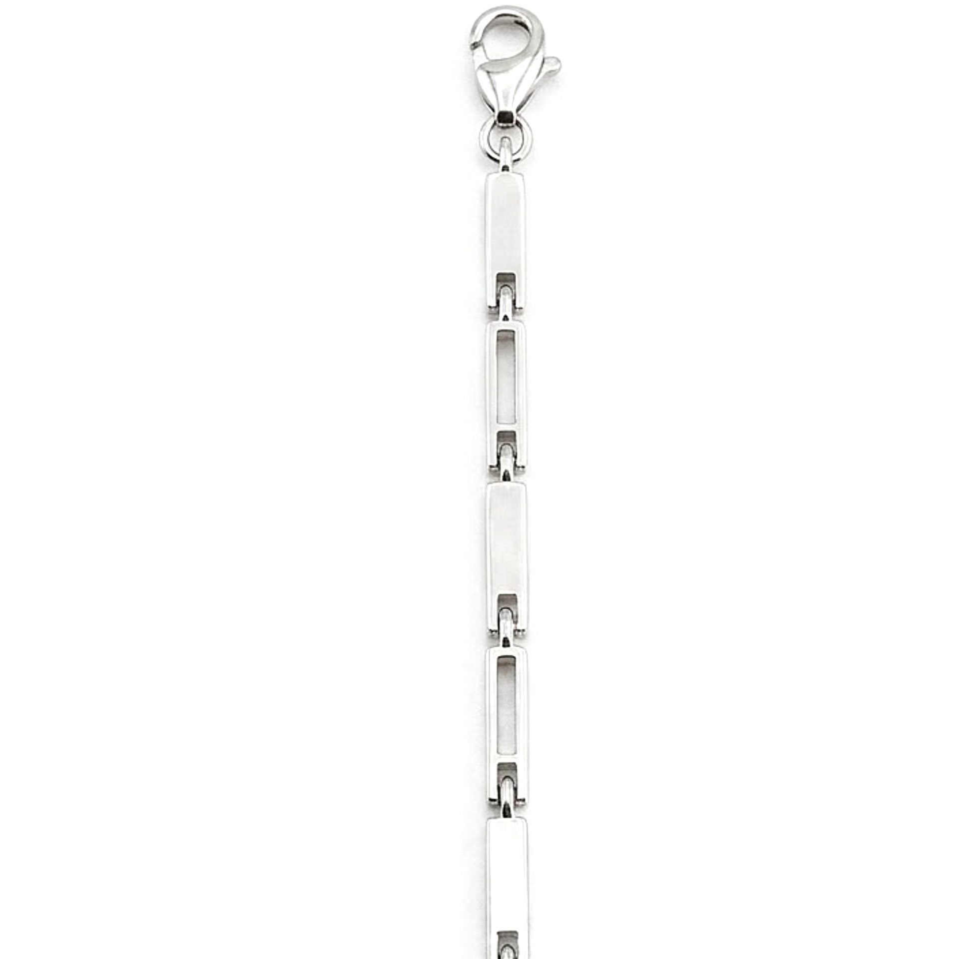 Bratara din Argint 925, Model Floarea Soarelui, Bratara cu Elemente Dreptunghiulare si Pietre Stralucitoare, Greutate 5.7 g, Argintiu
