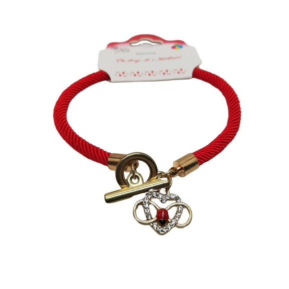 Martisor Bratara Aurie Jolie V7 Inimioara
