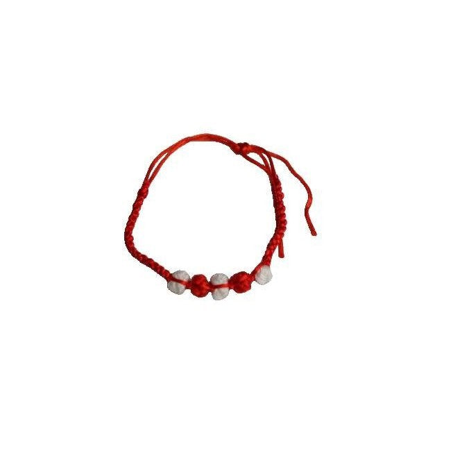 Bratara Handmade Alb-Rosu
