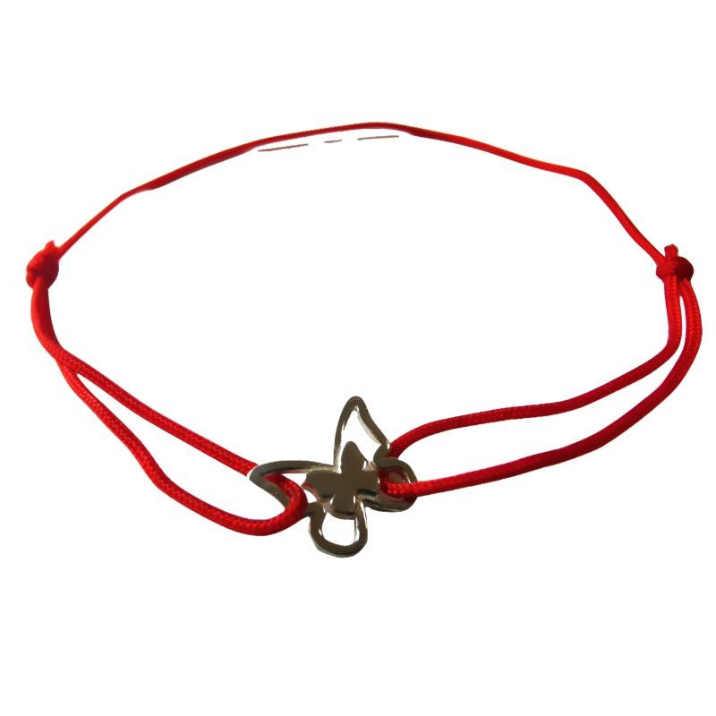 Bratara Snur Reglabil, Argint 925, Fluturas in Fluturas, 0.6 g, 1 cm x 1 cm