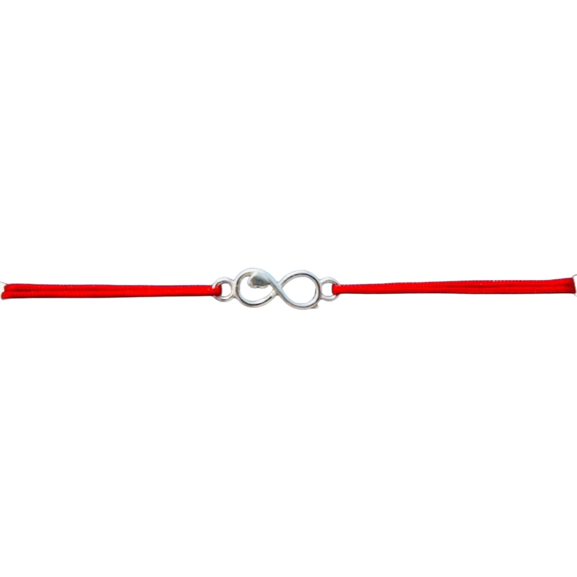 Bratara Snur Reglabil, Argint 925, Infinit Cu Inima, 0.5 g, 1.5 cm x 0.5 cm