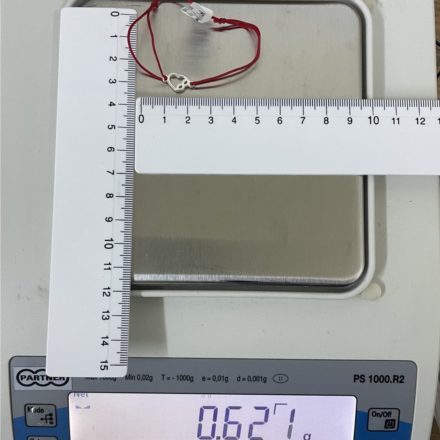 Bratara Snur Reglabil, Argint 925, Infinit in Inima, 0.5 g, 1.5 cm x 1 cm