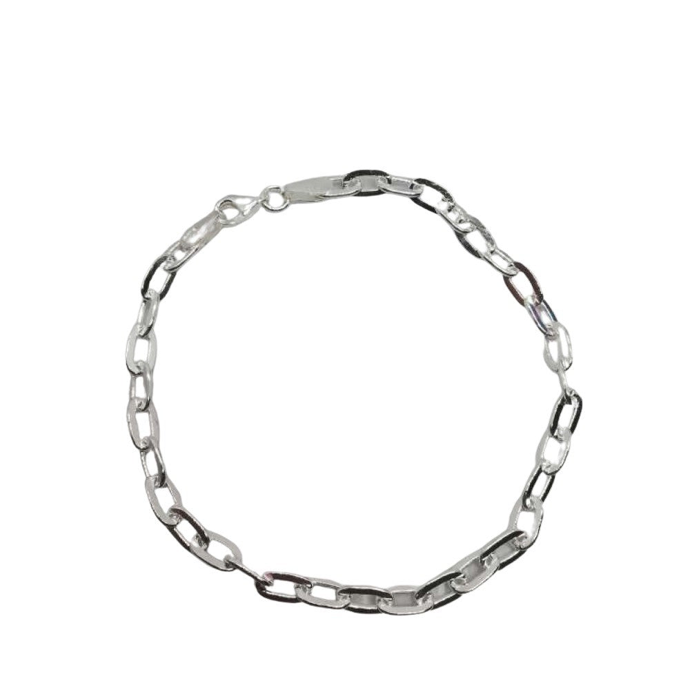 Bratara Unisex din Argint 925 cu Zale Ovale Contur