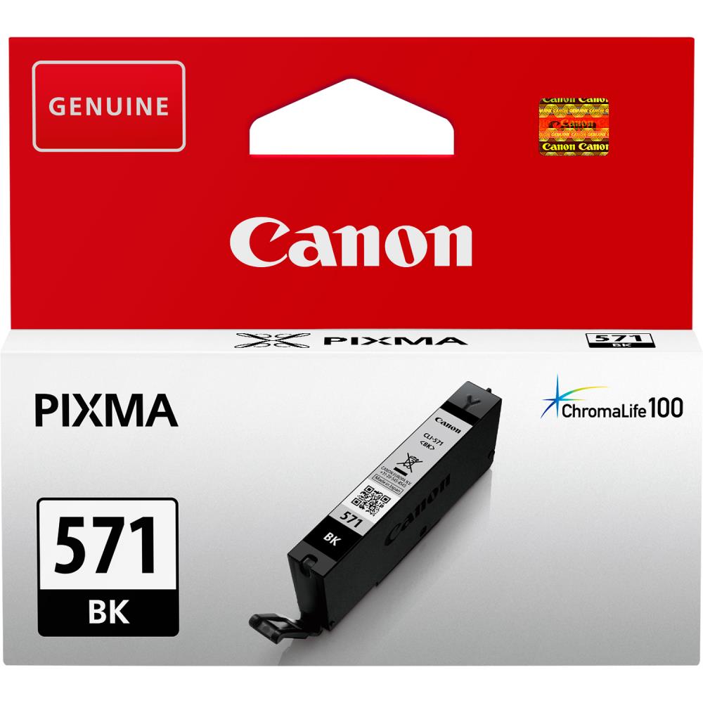 Cartus Cerneala Original Canon Black, CLI-571B, pentru Pixma MG5750|MG5751|MG6850|MG6851|MG7750|MG7751|MG7752|TS5050|TS5051|TS5053|TS5055|TS6050|TS8050|TS9050 , 7ml, , "BS0385C001AA"