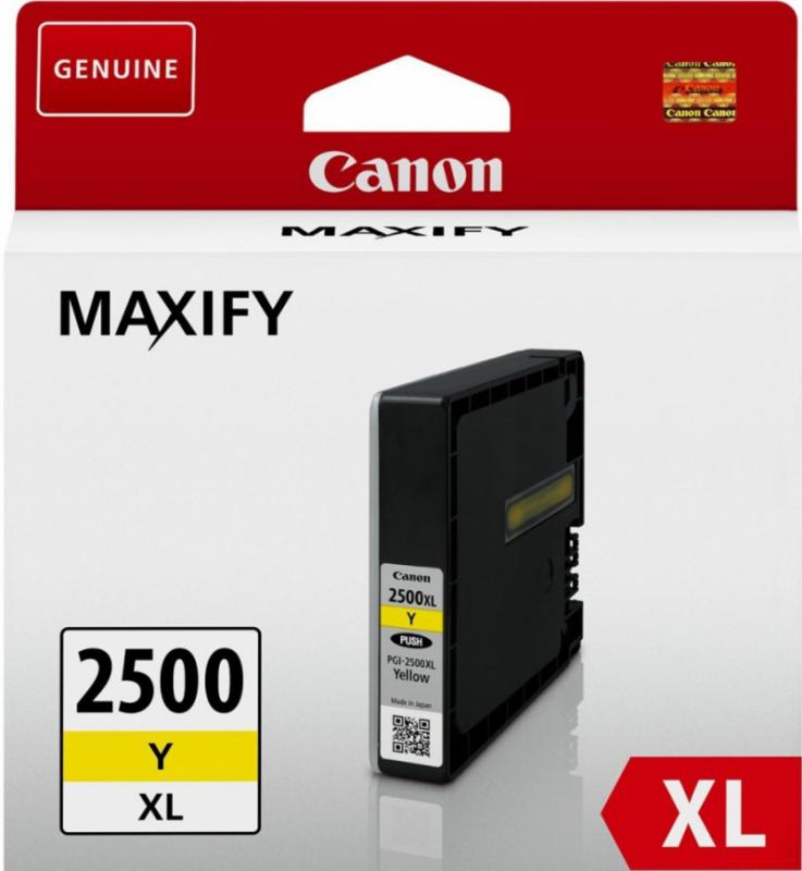 Cartus Cerneala Original Canon Yellow, PGI-2500XLY, pentru Maxify IB4050|IB4150|MB5050|MB5150|MB5350|MB5450, , , "BS9267B001AA"