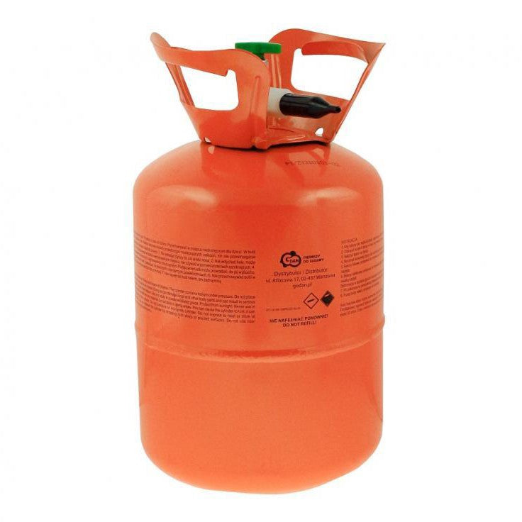 Butelie Heliu de Unica Folosinta, Butelie pentru 30 Baloane Latex, ideala pentru Petreceri si Evenimente, 0.20 m3, 24 x 24 x 42 cm, Rosu
