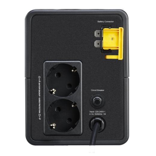 UPS APC "Back-UPS", Line int., mini Tower, AVR, Schuko x 2, LED, back-up 1 - 10 min. "BVX900LI-GR"