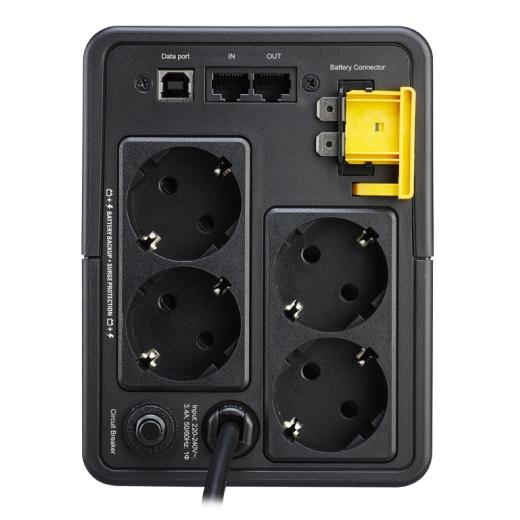 UPS APC "Back-UPS", Line int., mini Tower, AVR, Schuko x 4, LED, back-up 21 - 30 min. "BX750MI-GR"