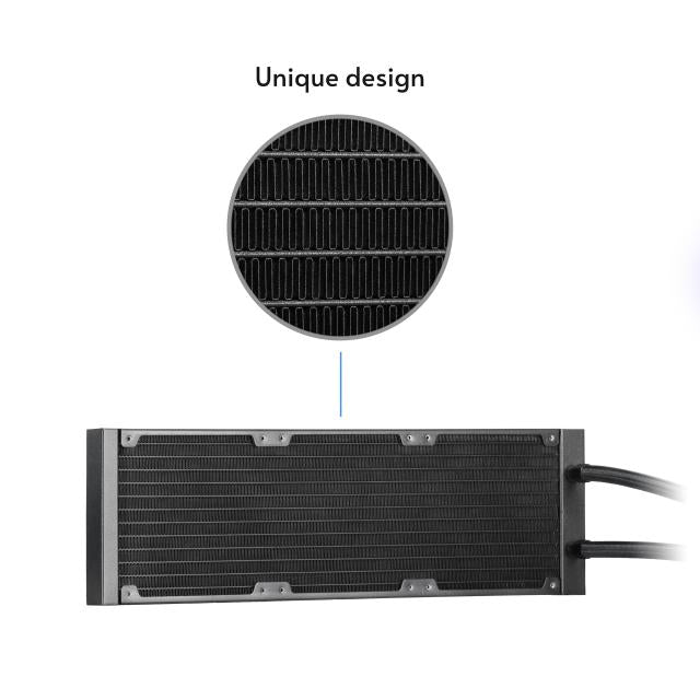 COOLER Chieftec "Iceberg 240 RGB", skt. Intel si AMD, racire cu lichid, 2 x 120mm, 500 - 2200 RPM, iluminare RGB - infinity mirror cooling block, ventilatoare RGB, negru "CLC-240RGB"