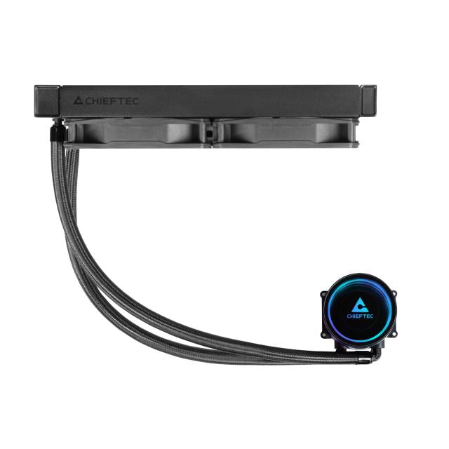 COOLER Chieftec "Iceberg 240 RGB", skt. Intel si AMD, racire cu lichid, 2 x 120mm, 500 - 2200 RPM, iluminare RGB - infinity mirror cooling block, ventilatoare RGB, negru "CLC-240RGB"