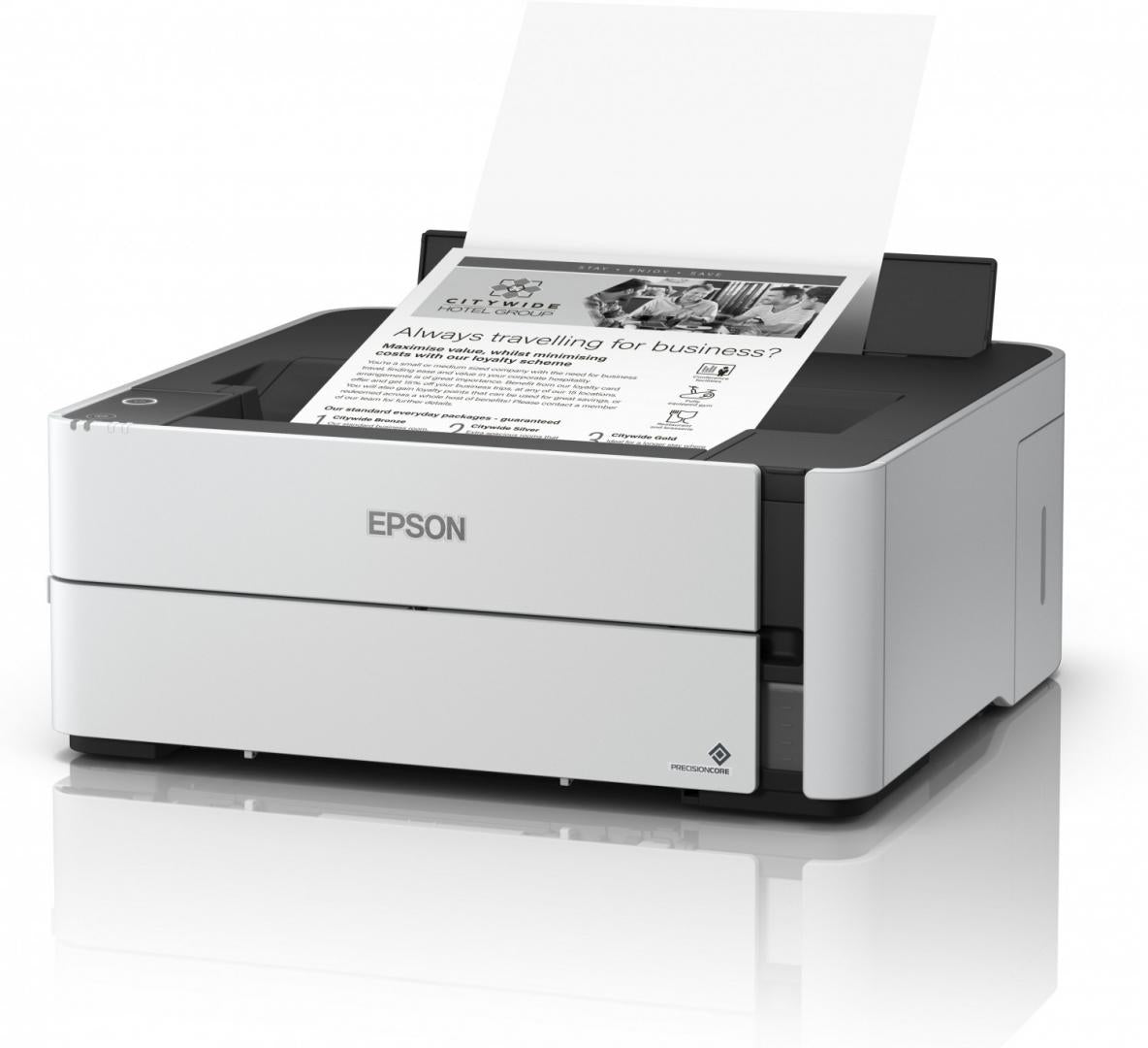 Imprimanta Inkjet CISS Mono EPSON EcoTank M1170, A4, Functii: Impr., Viteza de Printare Monocrom: 39 ppm,Conectiv:USB|Retea|WiFi, Duplex:Da, ADF:Nu, "C11CH44402"(RAPO)