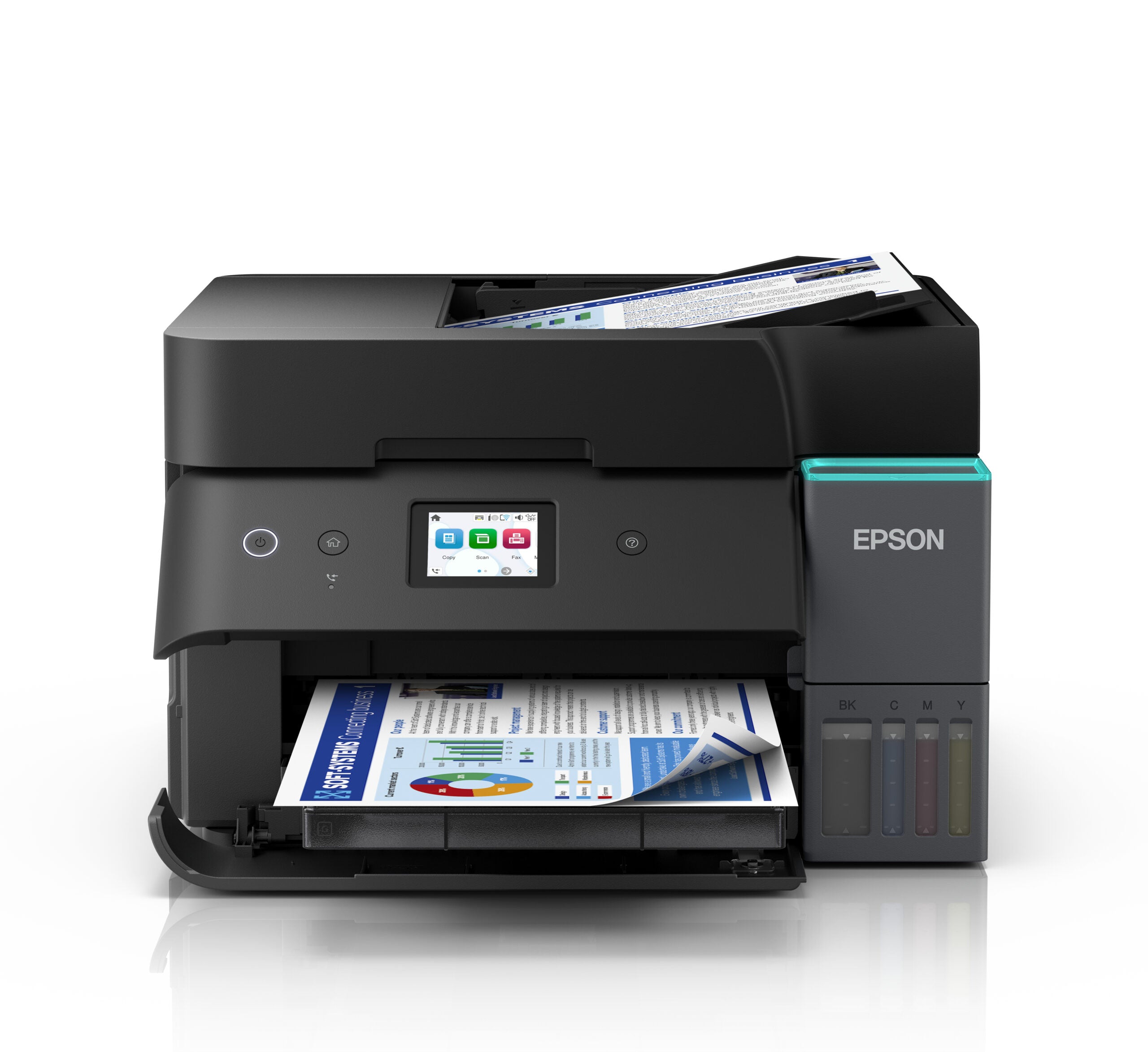 Multifunctional Inkjet CISS Color Epson L6390, A4, Functii:Impr|Scan|Cop|Fax,Viteza Print Mono:35 ppm,Viteza Print color:23 ppm,Conectiv:USB|Retea|WiFi, Duplex:Da,ADF:Duplex 2 treceri "C11CL40405" (RAPO)