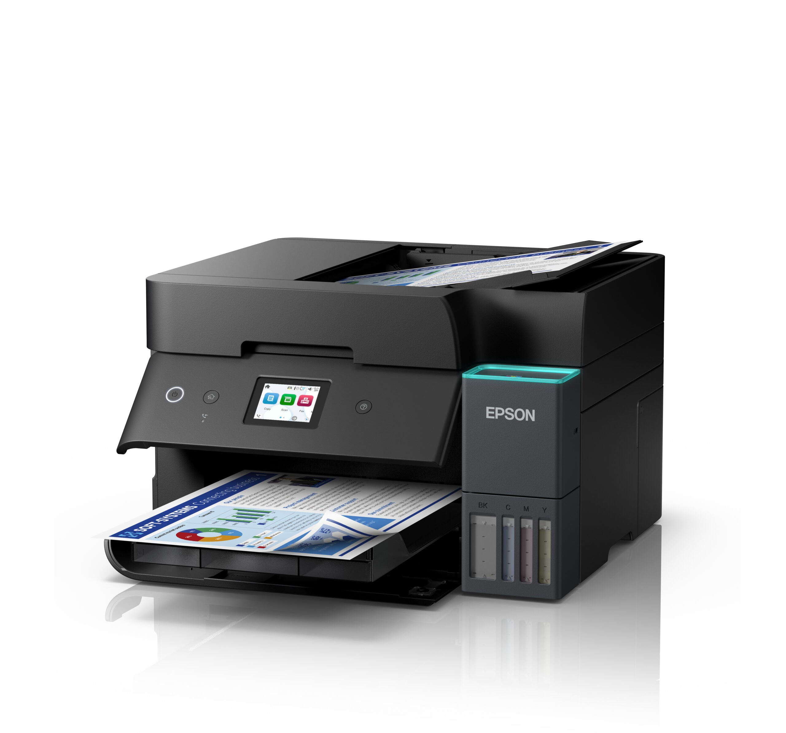 Multifunctional Inkjet CISS Color Epson L6390, A4, Functii:Impr|Scan|Cop|Fax,Viteza Print Mono:35 ppm,Viteza Print color:23 ppm,Conectiv:USB|Retea|WiFi, Duplex:Da,ADF:Duplex 2 treceri "C11CL40405" (RAPO)