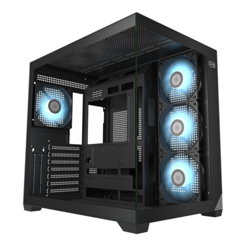 CARCASA PCCooler "C3 T700 ARGB", middle tower, gaming, fara sursa, suporta 10xfan, 4xfan inclus, USB Type-C x 1, USB 3.0 x 1, USB 2.0 x 1, audio+mic, 7 sloturi expansiune, negru, "C3 T700 ARGB BK"