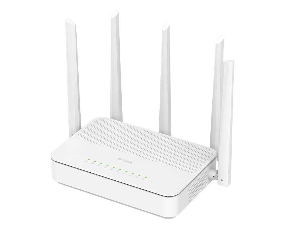 ROUTER D-Link BE3600 Wi-Fi 7 dual band, 1 x 2.5G WAN, 3 x Gigabit LAN, 5 x antene externe, alb 