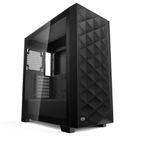 CARCASA PCCooler "C3 D510", middle tower, gaming, fara sursa, suporta 8xfan, , PSU shroud, USB 3.1 gen 1 x 2, audio, mic, 7 sloturi expansiune, negru, "C3D510 BK"