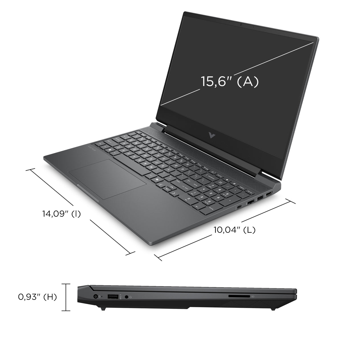 HP Gaming 15.6 Victus 15-fa2104nn, FHD IPS 144Hz, Procesor Intel® CoreTM i7 14650HX (30M Cache, up to 5.20 GHz), 24GB DDR5