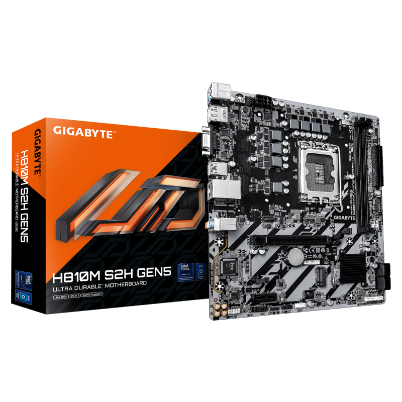 Placa de baza Gigabyte H810M S2H GEN5, LGA 1851, DDR5, Micro-ATX